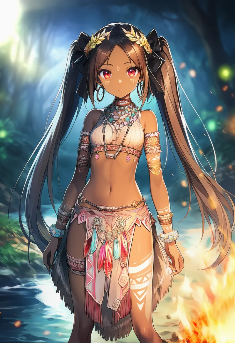 部族風・原始的なデザインの腰布のAIイラスト｜プロンプト紹介
