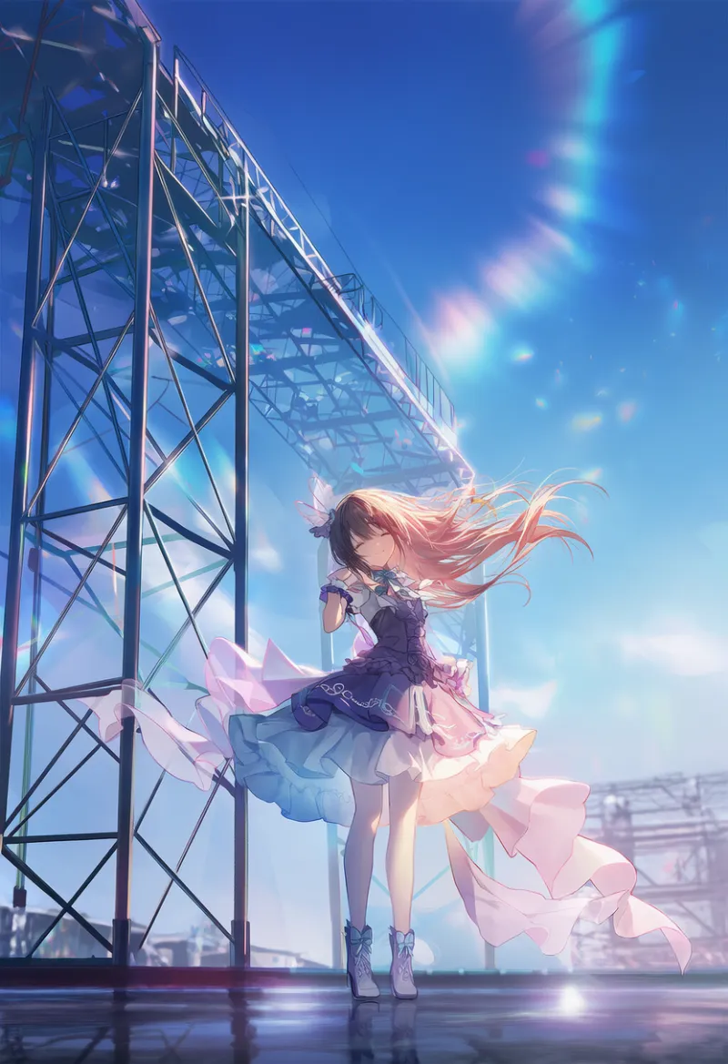 鉄骨フレームのプロンプト｜アイドルステージのAIイラスト