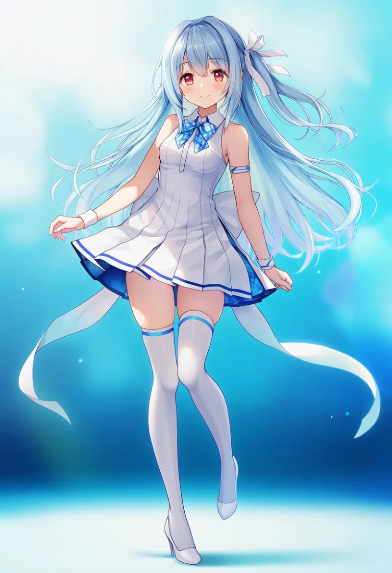 ツーサイドスカート(two-sided skirt)のプロンプトとAIイラストの作例