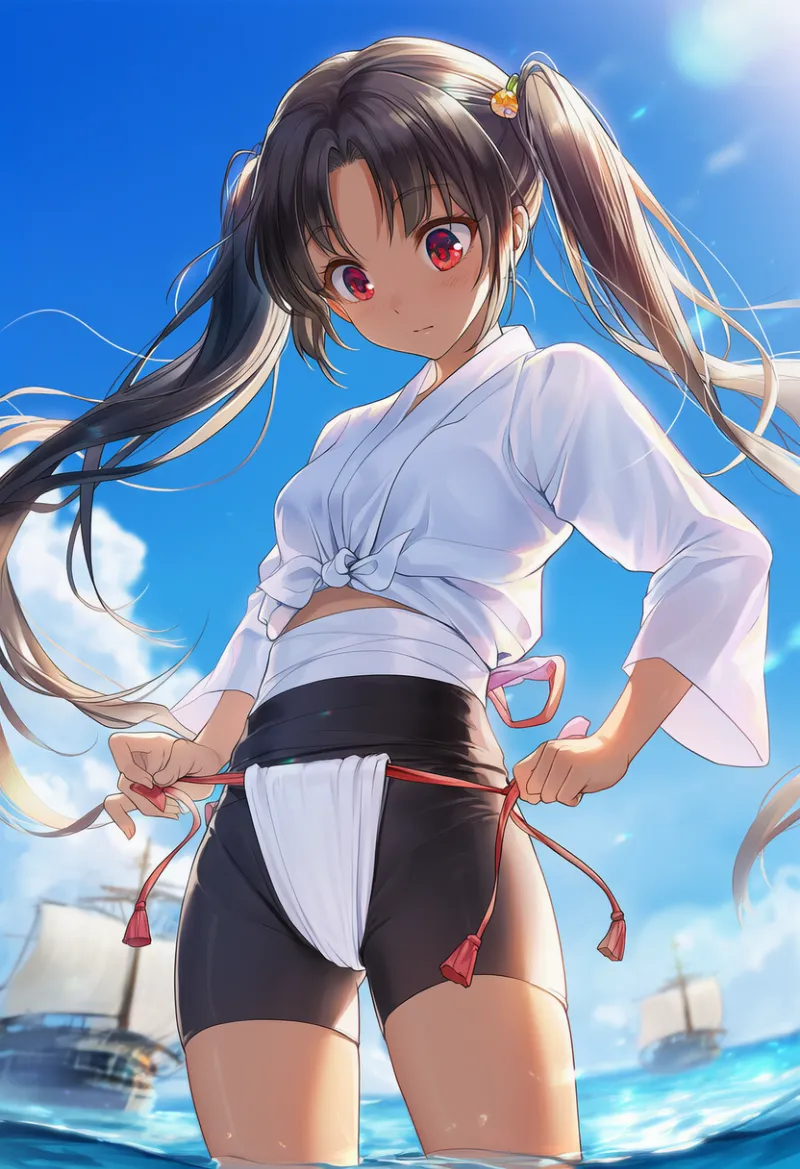 ふんどしを締めるポーズのAIイラスト｜プロンプト紹介