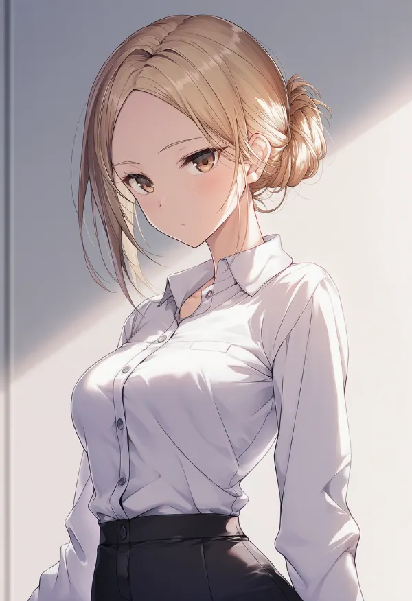 アップスタイル（髪型）のAIイラスト