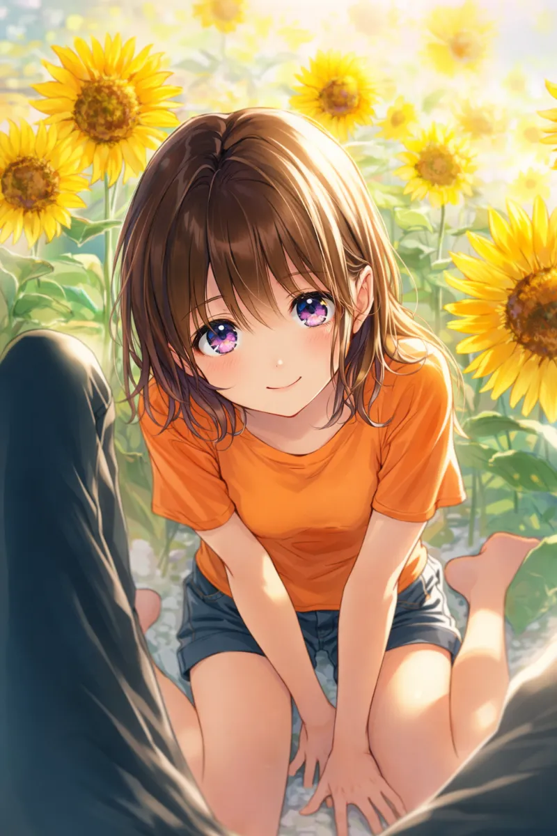 POV視点・見下ろし構図のプロンプト｜AIイラスト