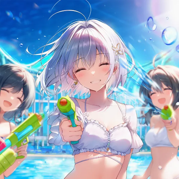 水鉄砲のAIイラスト