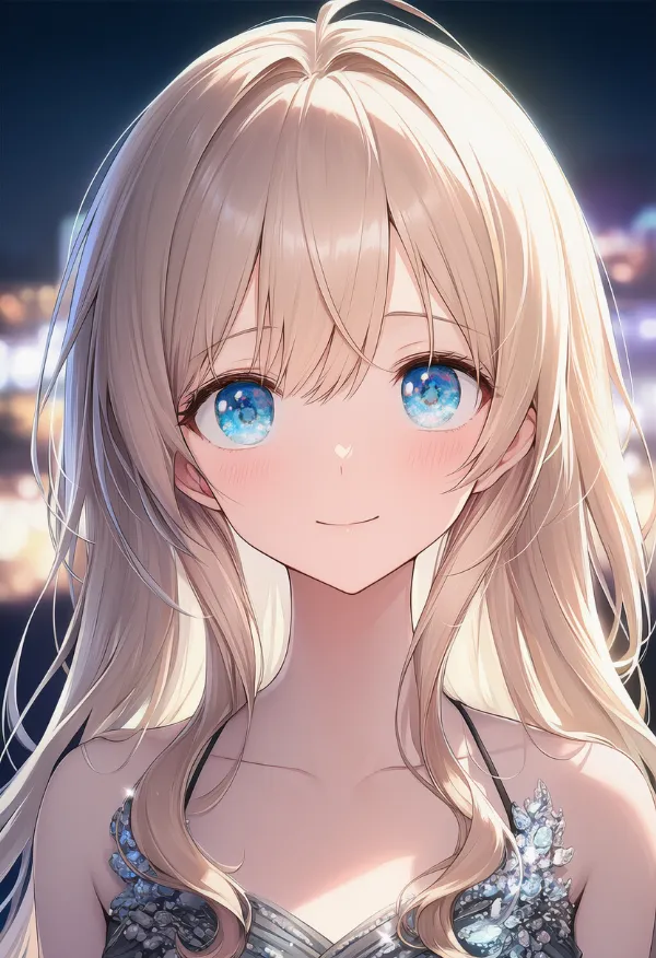 ウェーブ横髪のプロンプト：wavy sidelocks｜AIイラスト