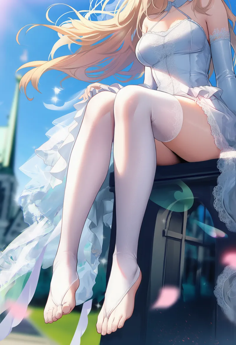 花嫁専用レッグウェアのAIイラスト｜プロンプト紹介