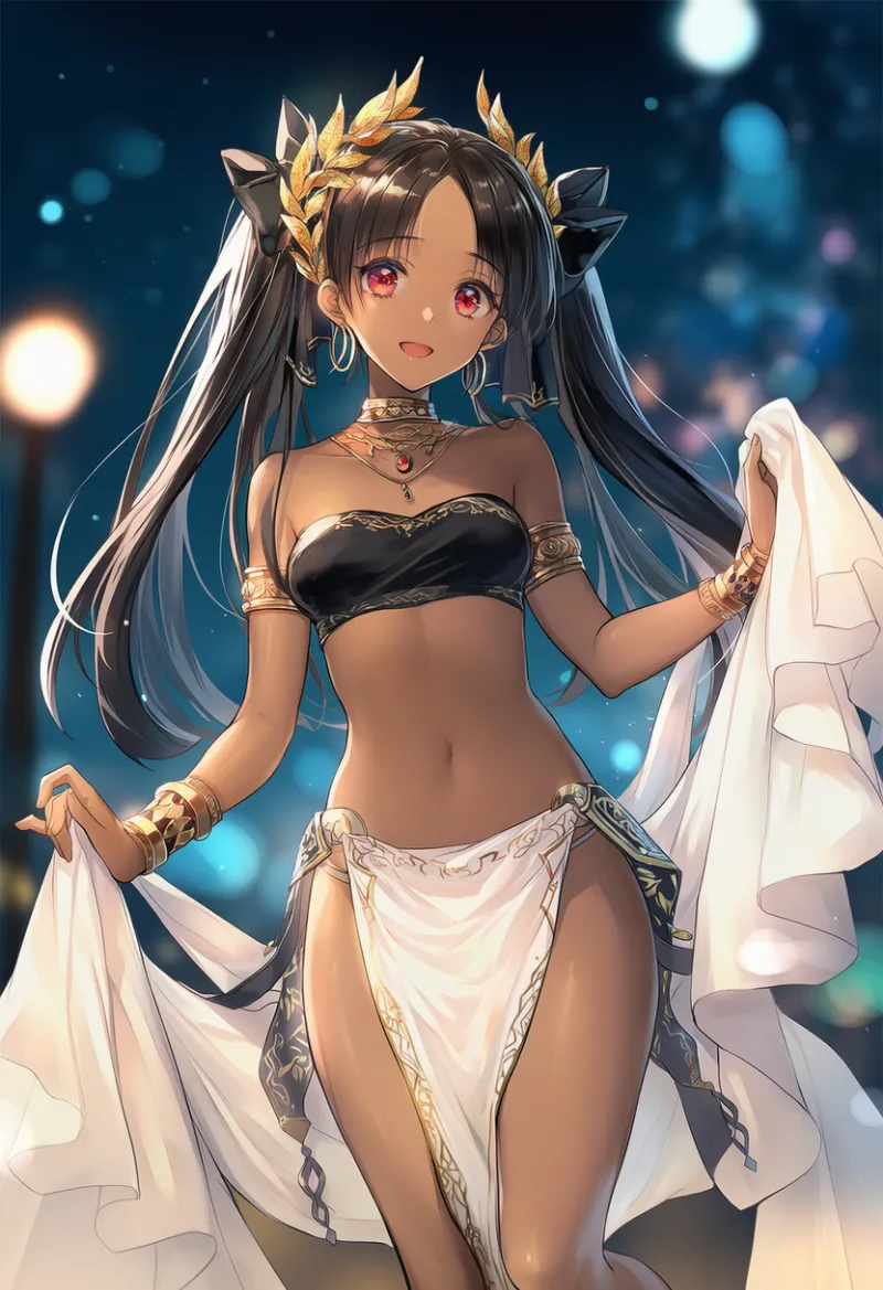 白色の腰布のAIイラスト｜プロンプト紹介