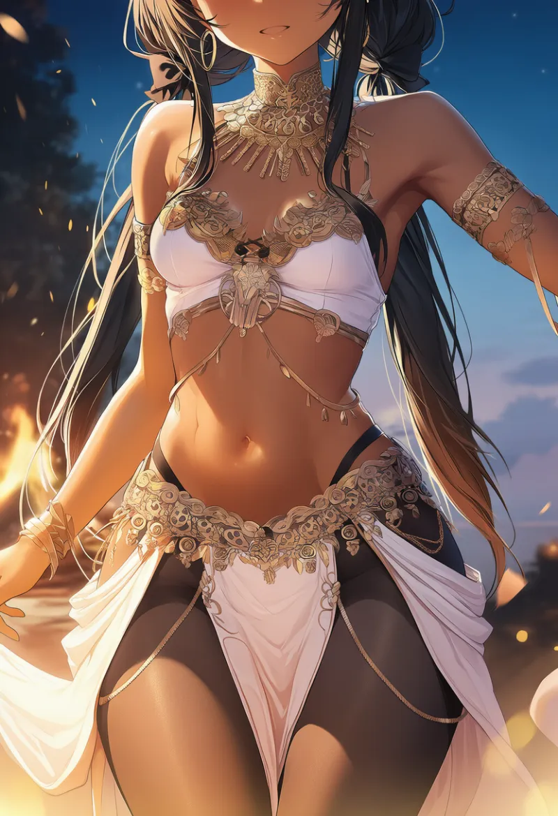 広い腰のプロンプト：wide hips｜AIイラスト