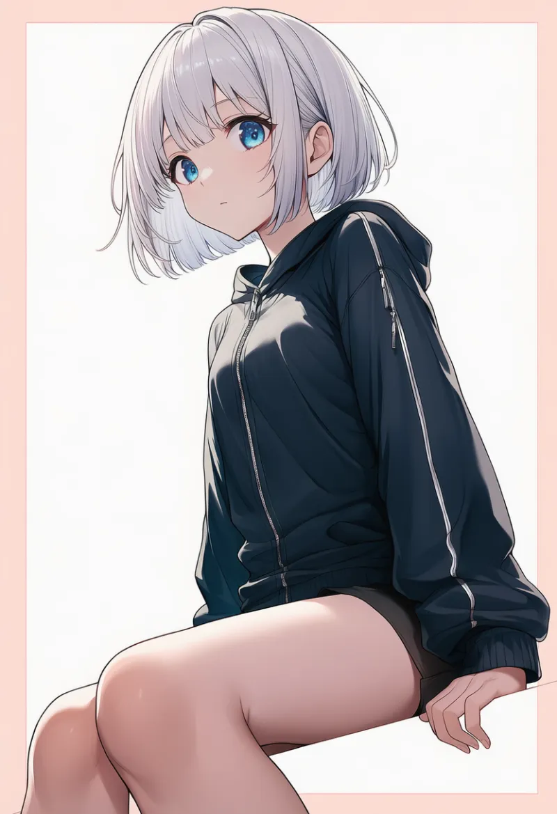 ジッパー付きの袖のプロンプト｜AIイラスト