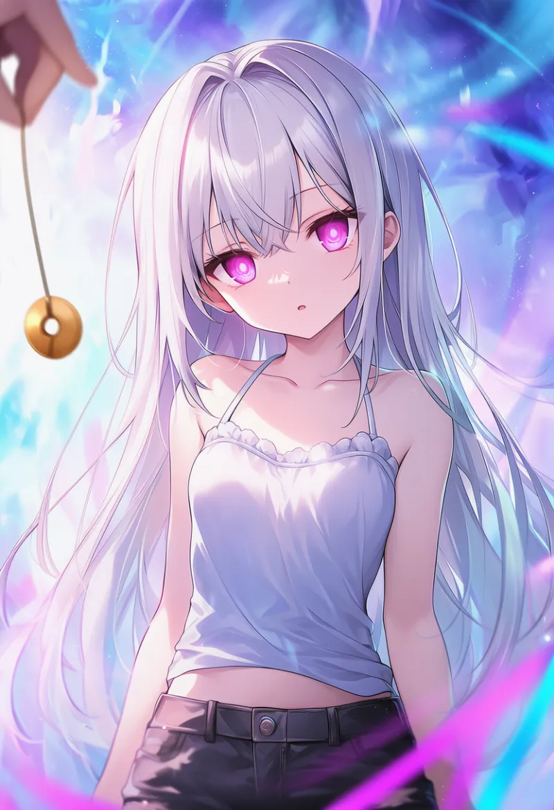 抽象的な背景のAIイラスト（催眠シーン用プロンプト紹介）