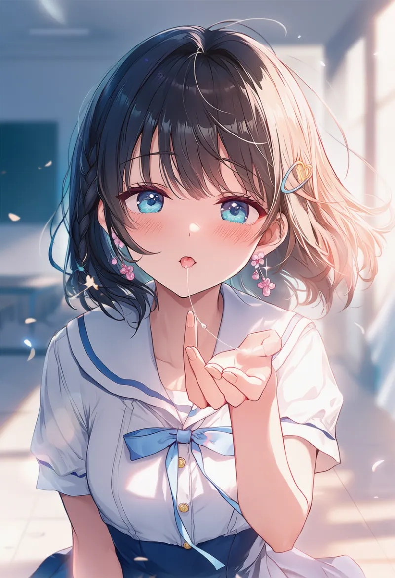 キス直後のAIイラスト|プロンプト紹介:after kiss