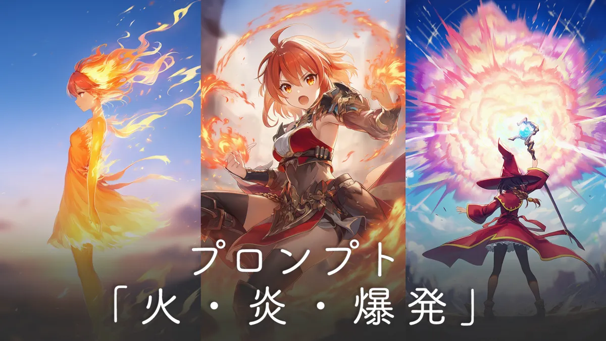 火・炎・爆発を表現するプロンプト集【AIイラスト】