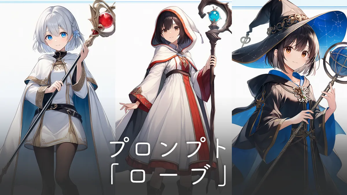 魔法使いのローブのプロンプト集【AIイラスト】