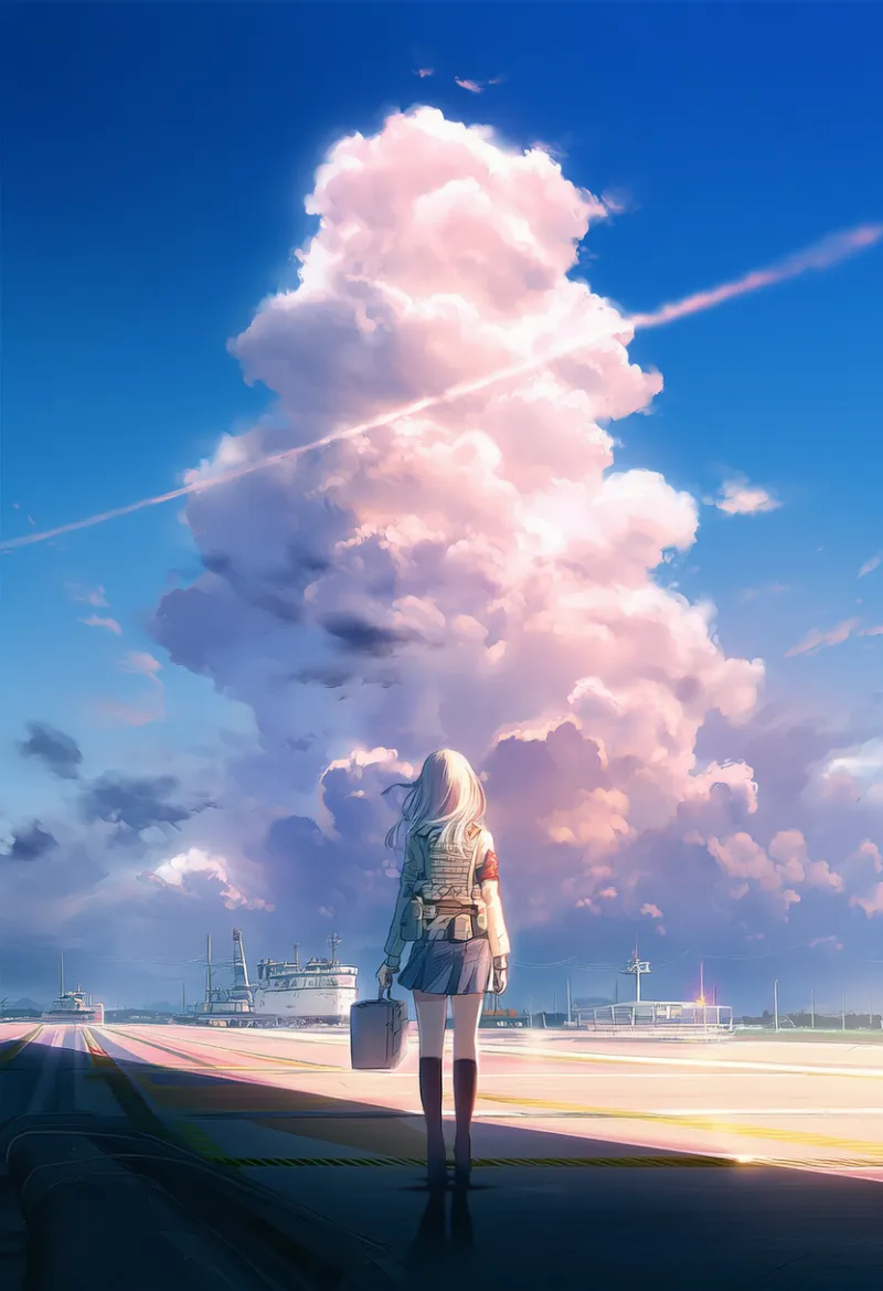 飛行場のプロンプト:airfield, military base|軍事施設のAIイラスト