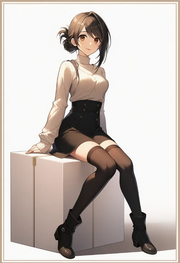 アンクルブーツ|女子大生ファッションのプロンプト紹介