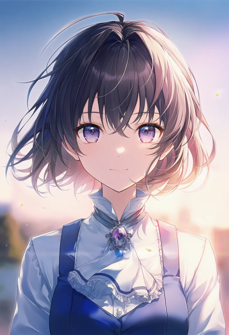 宝石のカメオとアスコットのAIイラスト（豪華な服用）｜プロンプト紹介