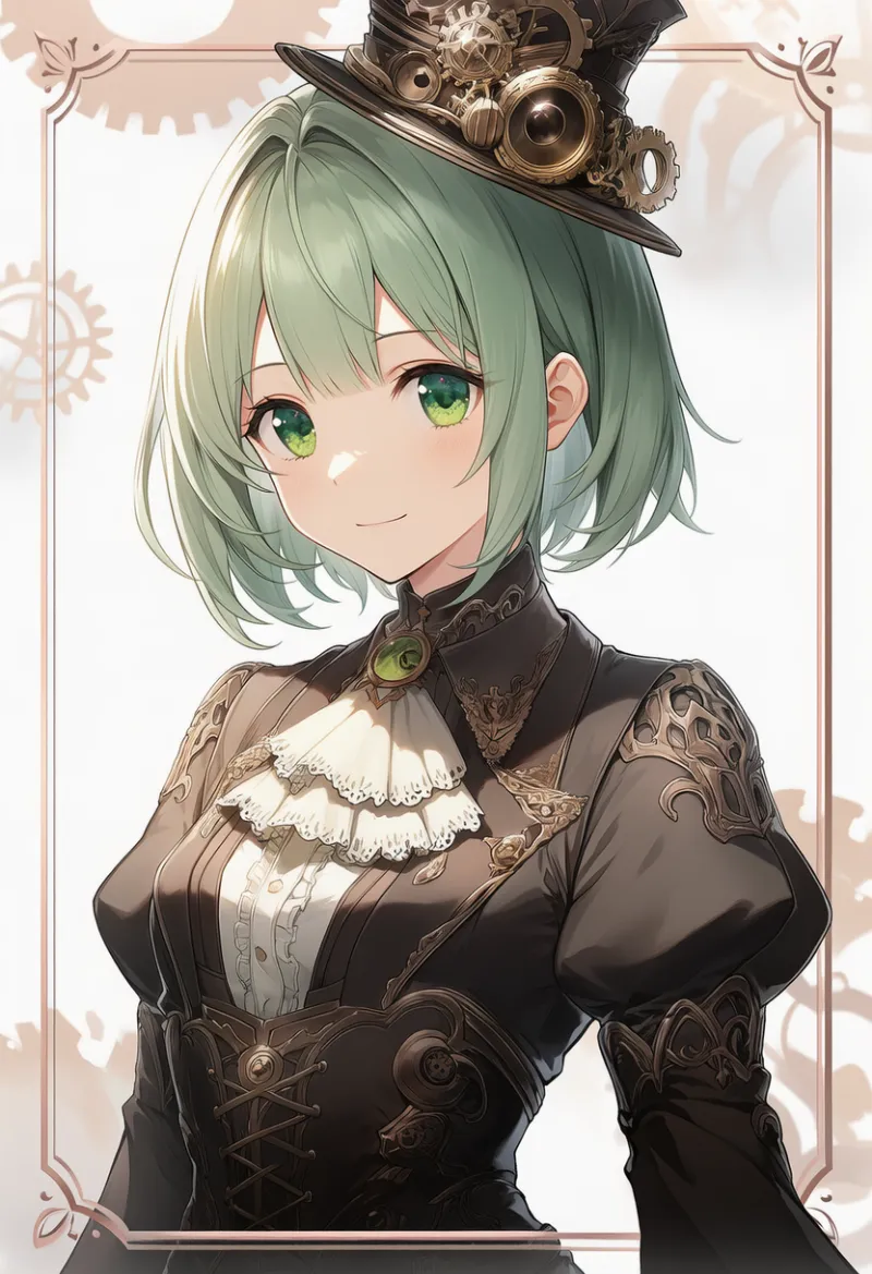 アスコットタイのAIイラスト(スチームパンク)|プロンプト紹介