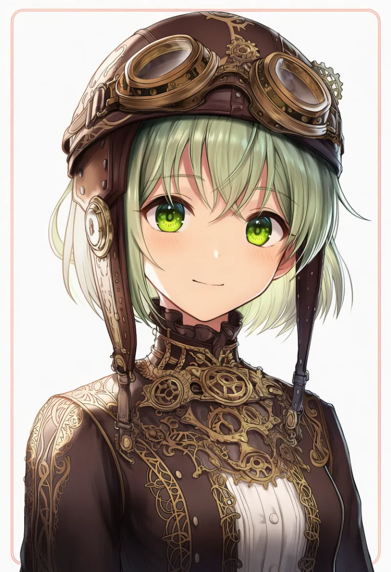 飛行帽+ゴーグルのAIイラスト(スチームパンク)|プロンプト紹介