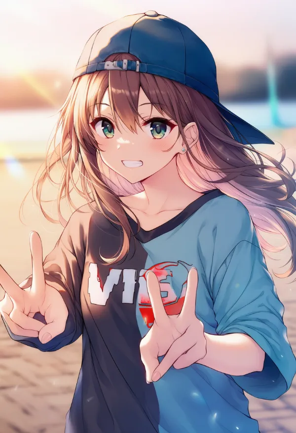 帽子を後ろ向きに被るAIイラスト|プロンプト紹介(ヒップホップファッション)