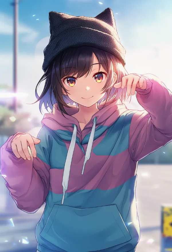 ニット帽のAIイラスト|プロンプト紹介(ヒップホップファッション)