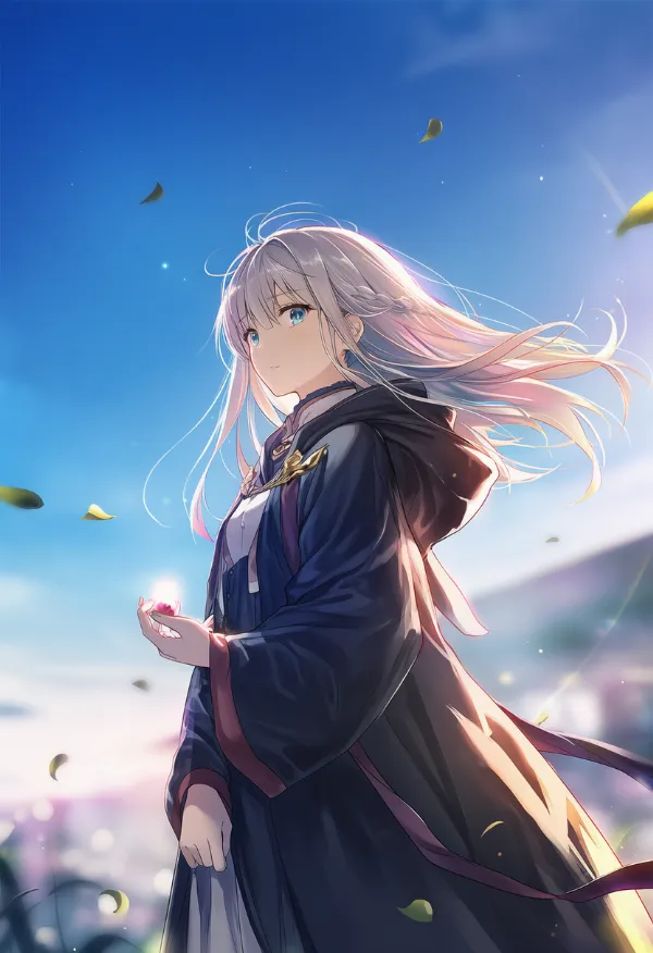 黒色のローブのAIイラスト｜プロンプト紹介