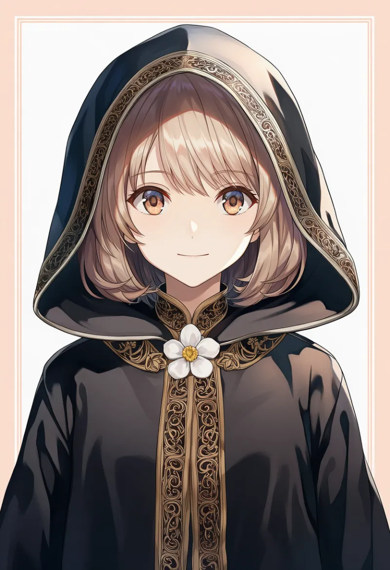 フード付きローブのAIイラスト｜プロンプト紹介