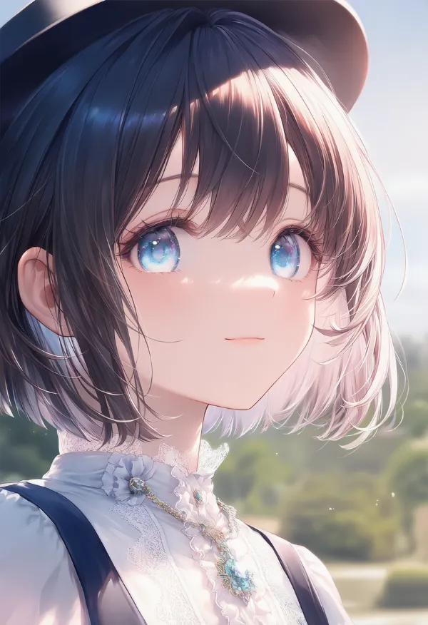 切り揃えられた毛先（お嬢様ヘア）のAIイラスト｜プロンプト紹介