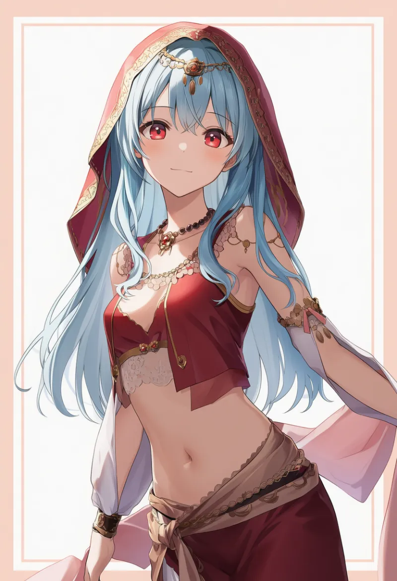 ボディチェーンのAIイラスト（アラビア衣装）｜プロンプト紹介