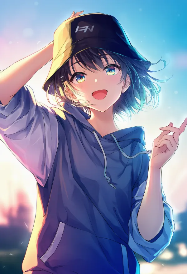 バケットハットのAIイラスト|プロンプト紹介(ヒップホップファッション)