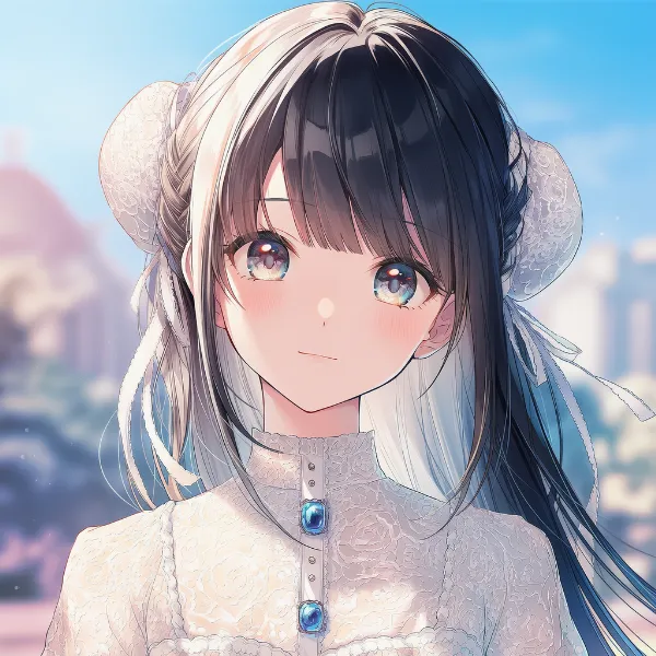 お団子カバー（お嬢様ヘアのアクセサリ）のAIイラスト｜プロンプト紹介