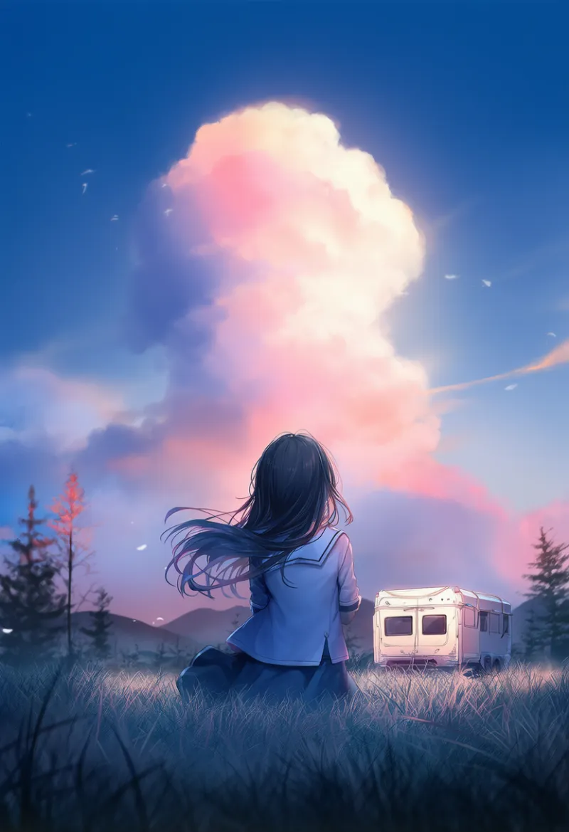 キャンピングカーのAIイラスト｜プロンプト紹介