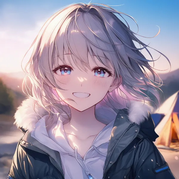 キャンプ全体のシーンのAIイラスト｜プロンプト消化：camping