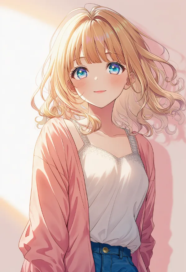 カーディガンのAIイラスト｜プロンプト紹介：cardigan