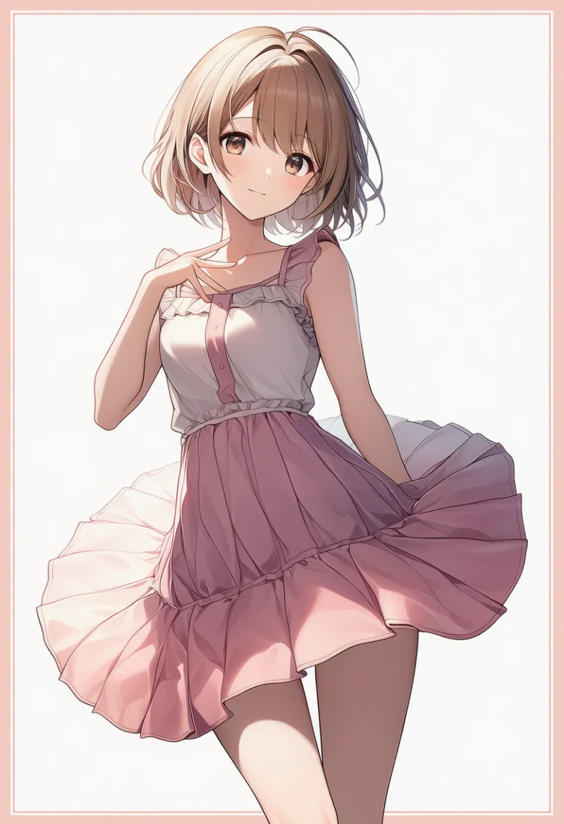 サークルスカートのAIイラスト|デート用コーデのプロンプト紹介