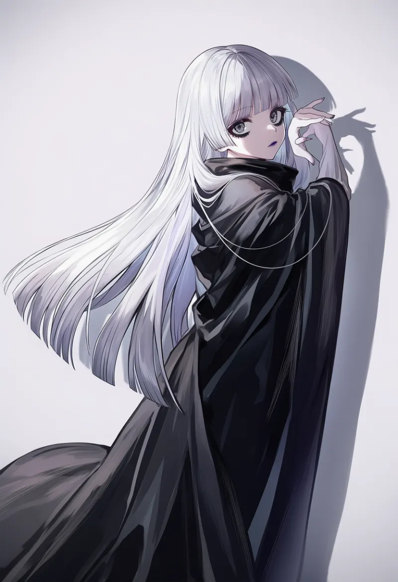 クロークのAIイラスト(ゴシックファション)|プロンプト紹介