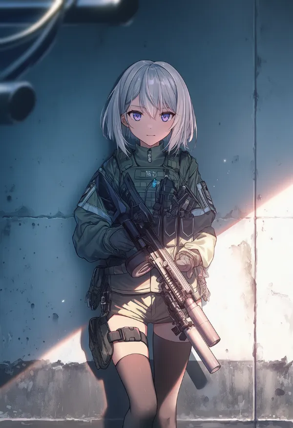 コンクリートの壁のプロンプト:military base, concrete wall|軍事施設のAIイラスト