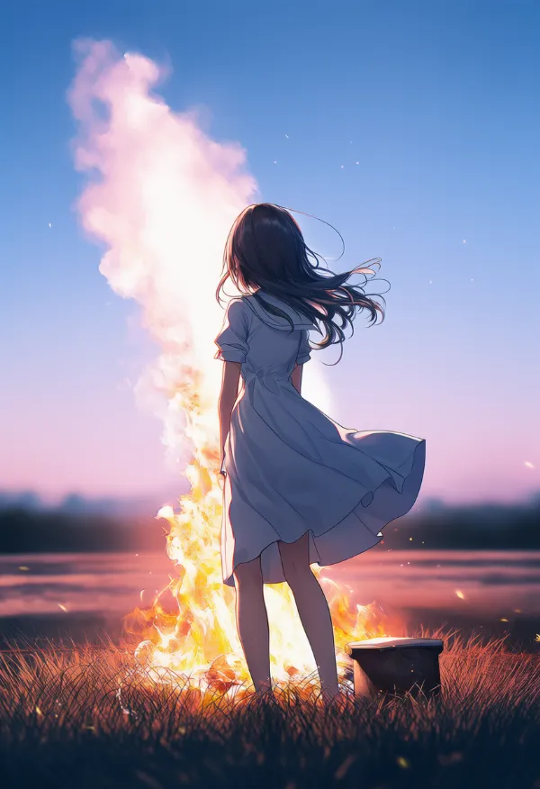 火葬のAIイラスト｜プロンプト紹介