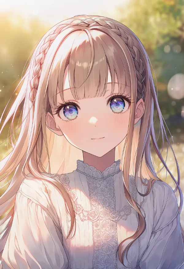 クラウンブレイド（お嬢様ヘア）のAIイラスト｜プロンプト紹介