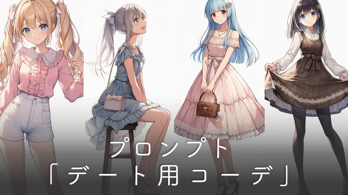 女の子のデート用コーデのプロンプト集【AIイラスト】
