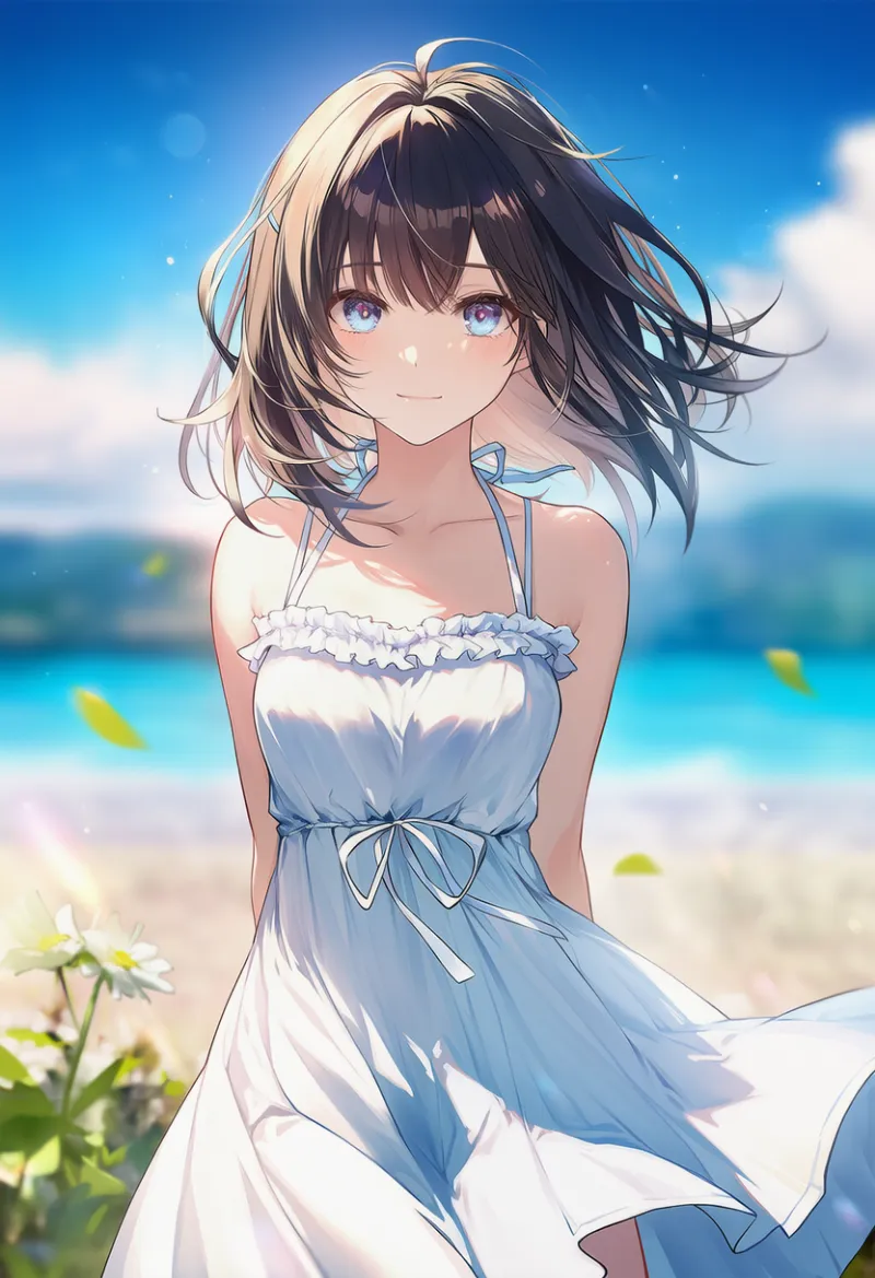 服の書き込み量を増やしたドレスのAIイラスト｜プロンプト紹介：detailed clothes