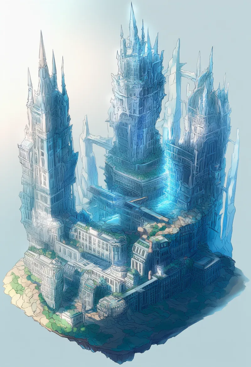 街の風景のジオラマのAIイラスト|プロンプト紹介