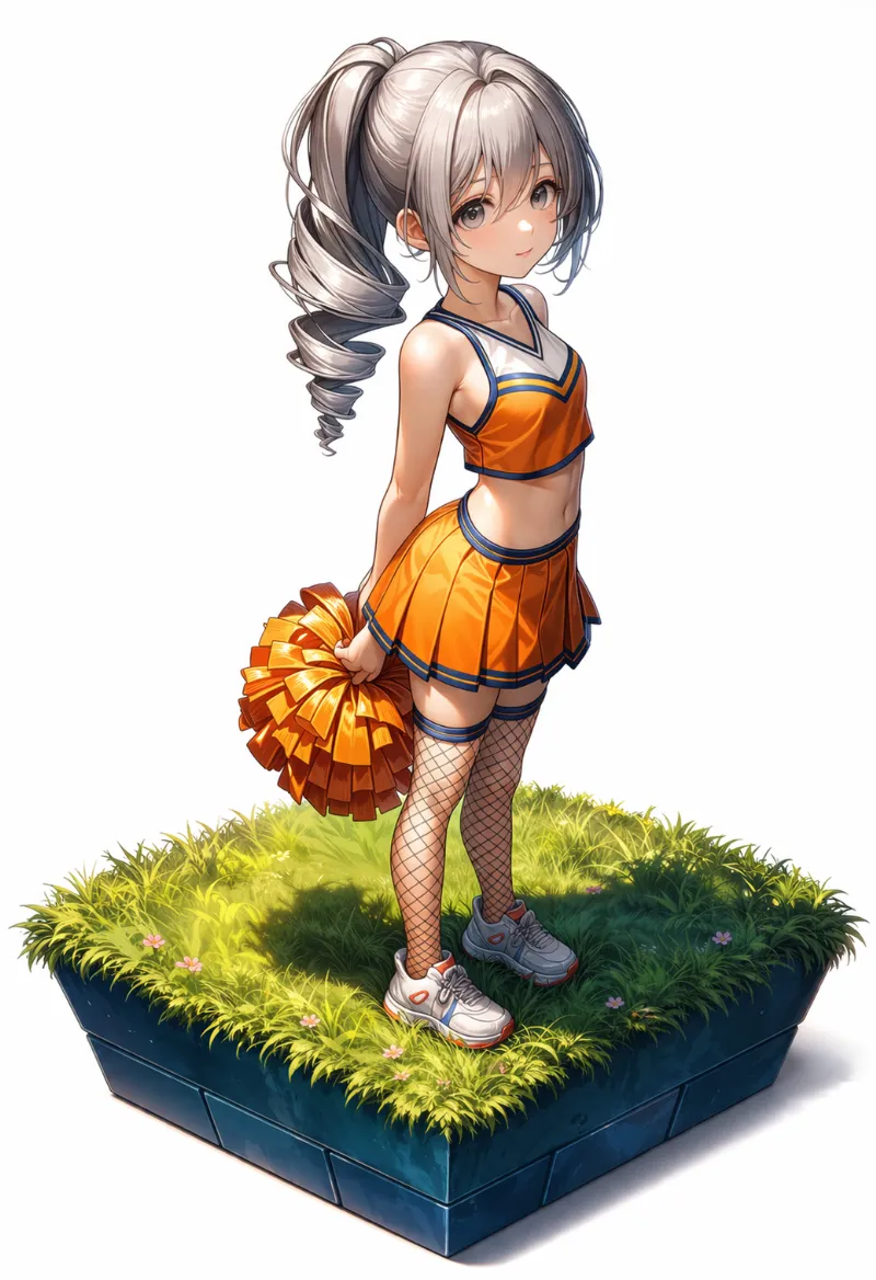 チアリーダー|美少女のジオラマ風AIイラスト