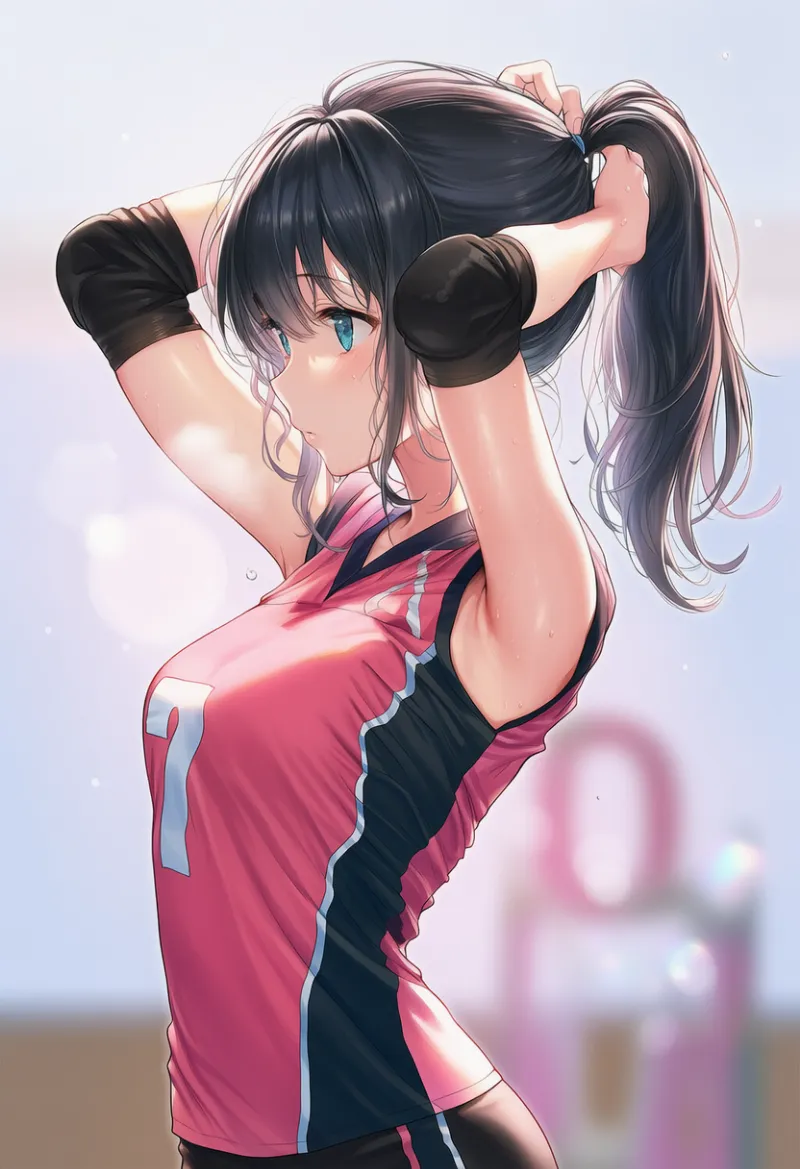 肘パッドのAIイラスト（バレーボールユニフォーム）｜プロンプト紹介