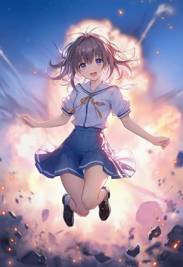 爆発の背景のAIイラスト｜プロンプト紹介