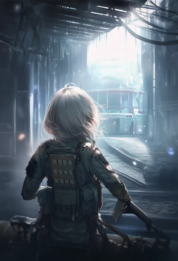 露出電線管のプロンプト:military base, exposed conduit|軍事施設のAIイラスト