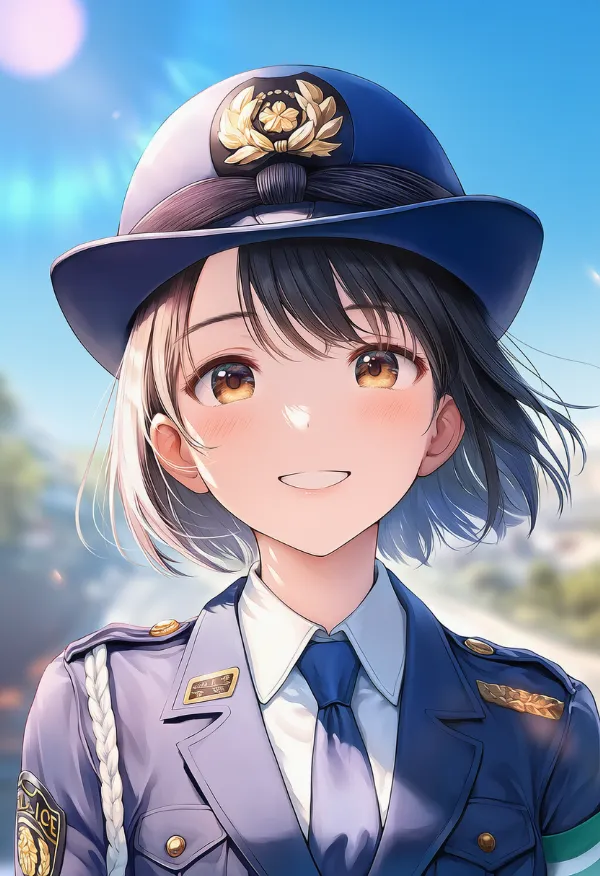 サービスキャップのAIイラスト｜プロンプト紹介：female service cap