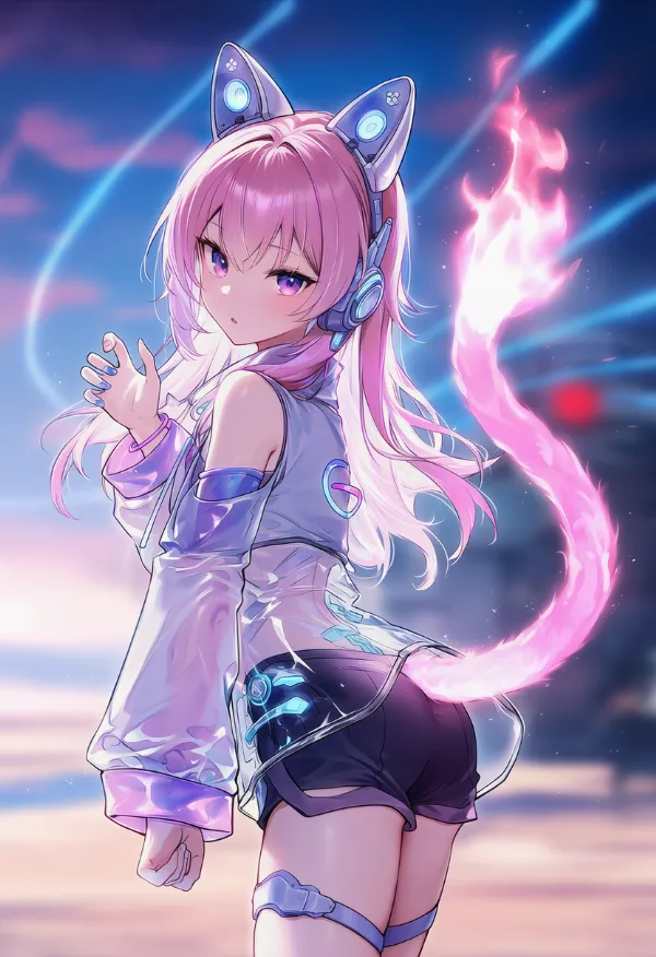 炎の尻尾のAIイラスト｜プロンプト紹介