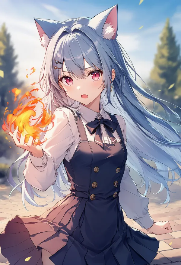 火属性の魔法のAIイラスト｜プロンプト紹介