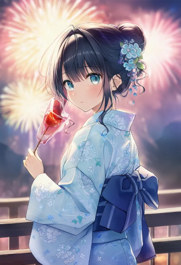 花火の背景のAIイラスト｜プロンプト紹介