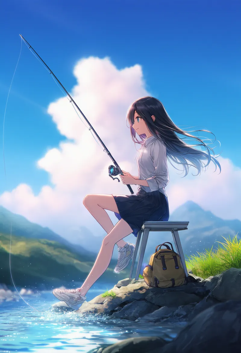 釣りのAIイラスト｜プロンプト紹介