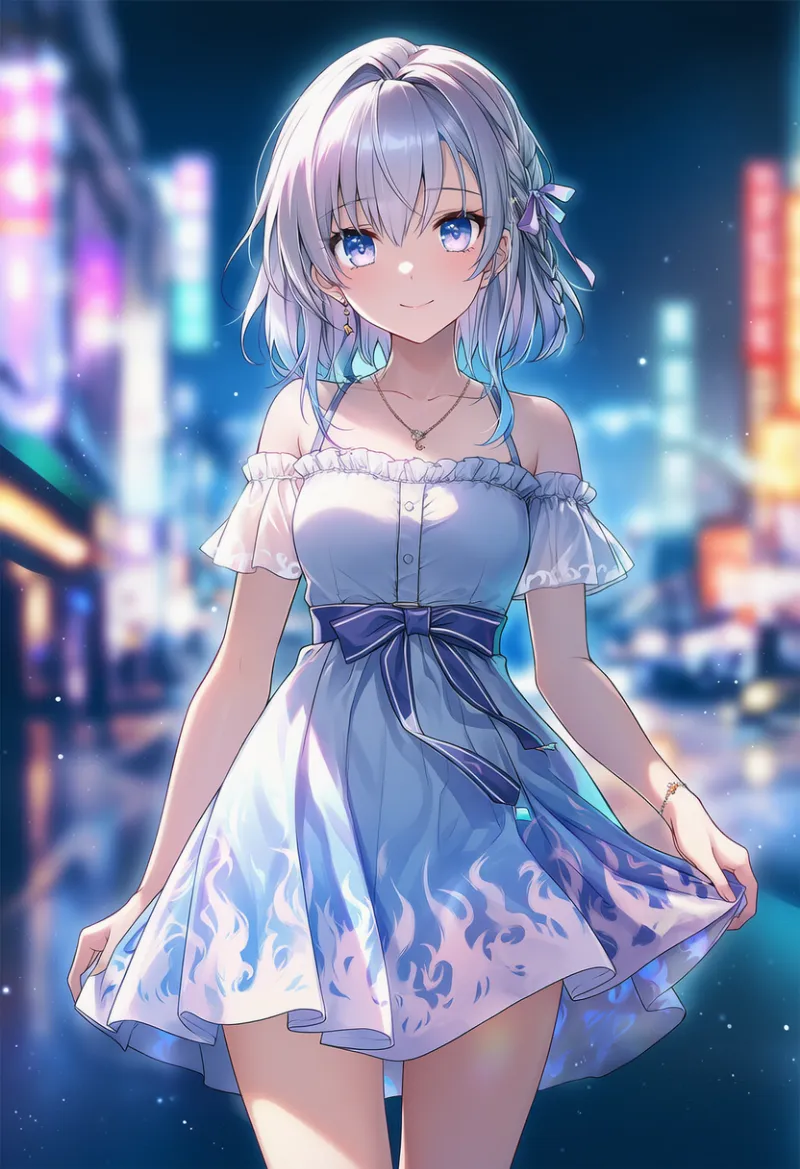 炎柄の服のAIイラスト｜プロンプト紹介